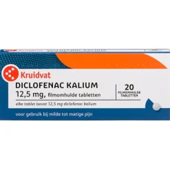 Kruidvat Diclofenac Kalium 12,5mg Filmomhulde Tabletten Online
