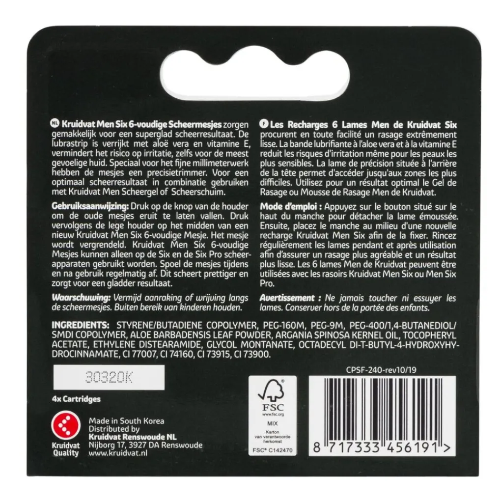 Kruidvat For Men Six Blades Scheermesjes Discount