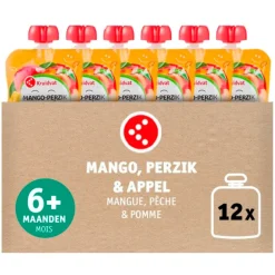 Kruidvat 6+M Bio Mango-Perzik met Appel Knijpzakje Sale