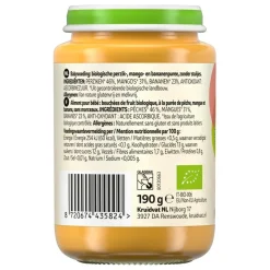 Kruidvat 8+M Bio Perzik, Mango & Banaan Fruithapje Sale