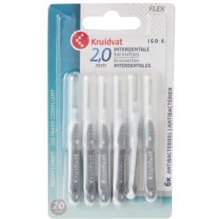 Kruidvat 2,0mm Interdentale Borsteltjes met Handvat New