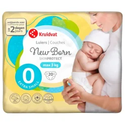Kruidvat NewBorn Extra Small Maat 0 Luiers Smallpack New