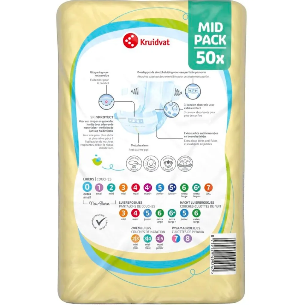 Kruidvat NewBorn Extra Small Maat 0 Luiers Midpack Sale