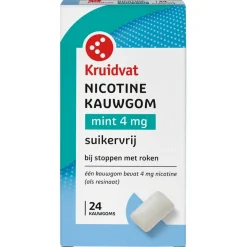 Kruidvat Nicotine Mint 4mg Suikervrij Kauwgom Hot