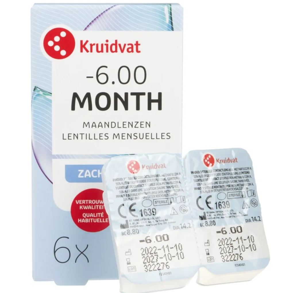 Kruidvat Opticare -6.00 Zachte Maandlenzen Clearance