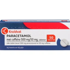 Kruidvat Paracetamol met Coffeïne 500mg /50mg Tabletten New