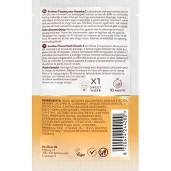 Kruidvat Radiant Glow Vitamin C & Orange Extract Sheet Mask Hot