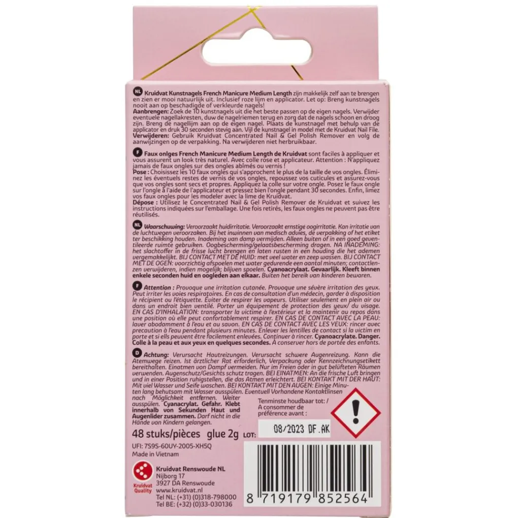 Kruidvat Salon Nails French Manicure Medium Length Kunstnagels Outlet