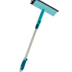 Leifheit Brush Window Cleaner Raamwisser (28 cm) met Borstel en Telescoopsteel Best