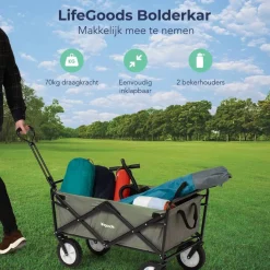 LifeGoods Opvouwbare Bolderkar Best