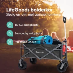 LifeGoods Opvouwbare Bolderkar Outlet