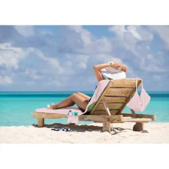 Linnick Strandlaken Ligbed Handdoek Microvezel 75x215cm (3 in 1) - light pink Hot