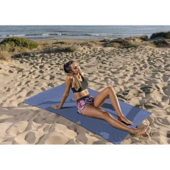 Linnick Strandlaken Microvezel 100x200cm - marine Clearance