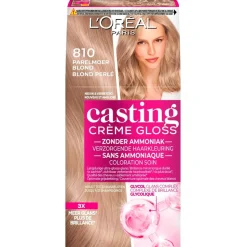 Casting L'Oréal Paris Crème Gloss 810 Parelmoer Blond Semi-Permanente Haarkleuring New