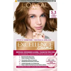Excellence L'Oréal Paris Crème 5.3 Goud Lichtbruin Permanente Haarverf New