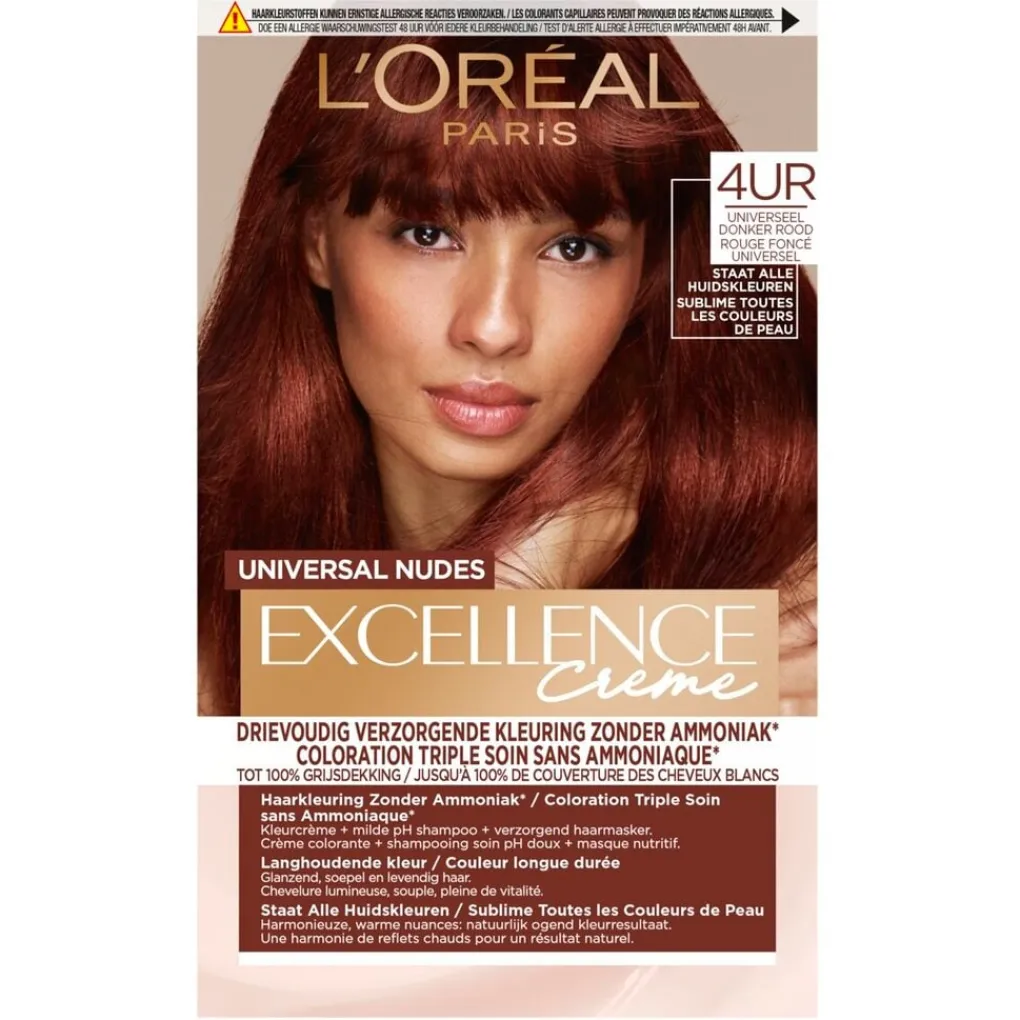 Excellence L'Oréal Paris Creme Universal Nudes 4UR Universeel Donkerrood Haarkleuring Discount