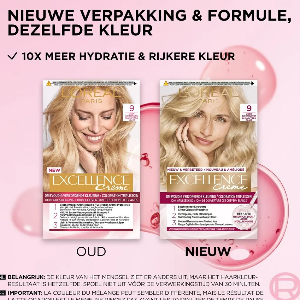 Excellence L'Oréal Paris Crème 9 Zeer Lichtblond Permanente Haarverf Sale
