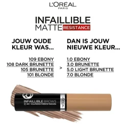 L'Oreal L'Oréal Paris Infaillible Brows 24H 108 Dark Brunette Waterproof Wenkbrauwmascara Sale