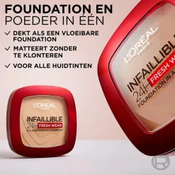 L'Oreal L'Oréal Paris Infaillible 24H Fresh Wear 245 Golden Honey Foundation in a Powder Best