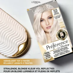 Preference L'Oréal Paris Préférence Le Blonding 11.11 Ultra Licht Asblond Permanente Haarkleuring Clearance