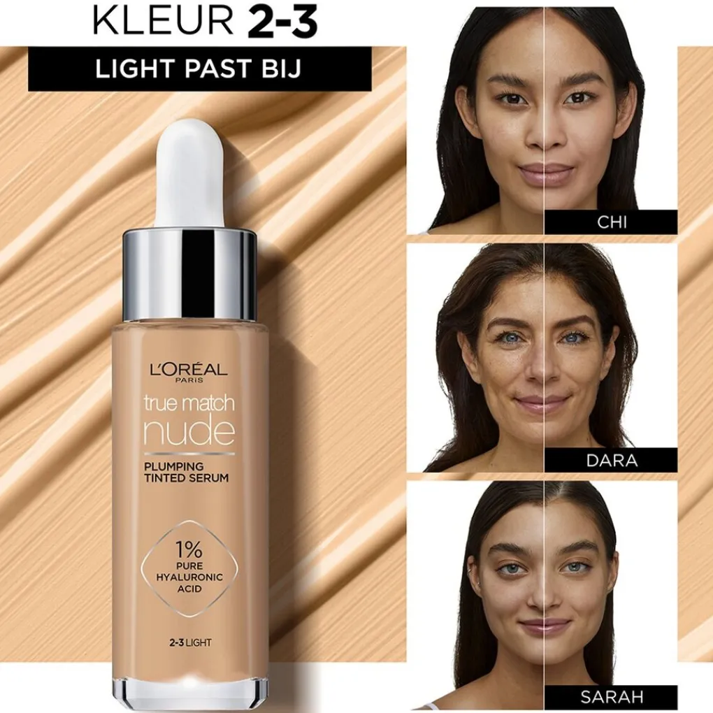 L'Oreal L'Oréal Paris True Match Nude 2-3 Light Plumping Tinted Serum Clearance