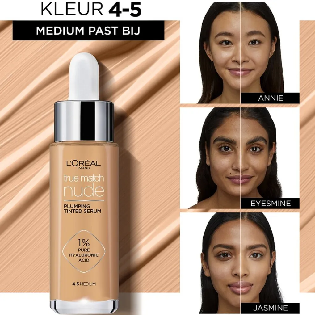 L'Oreal L'Oréal Paris True Match Nude 4-5 Medium Plumping Tinted Serum Online