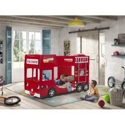 LUCEVI Carbeds Fire Truck kinder stapelbed Clearance