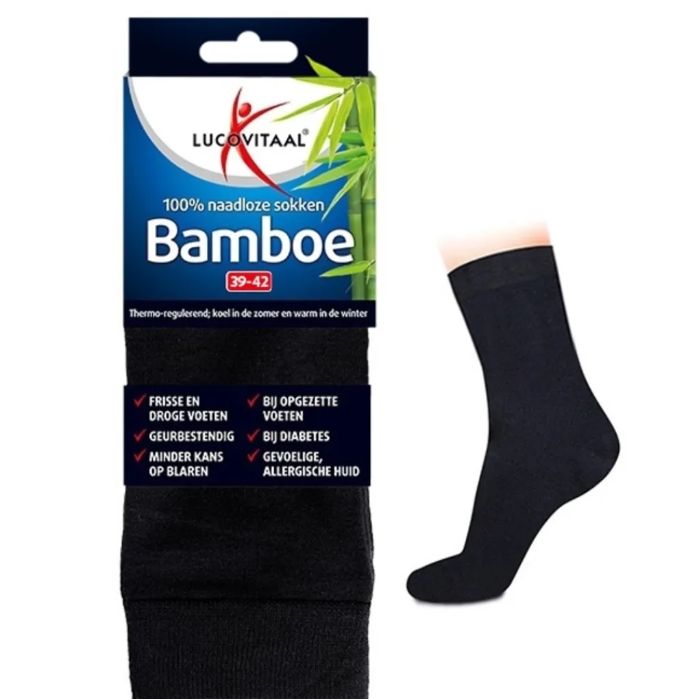 Lucovitaal Bamboe Sokken Lang Best