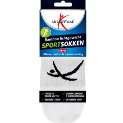Lucovitaal Bamboe Witte Sportsokken Hot
