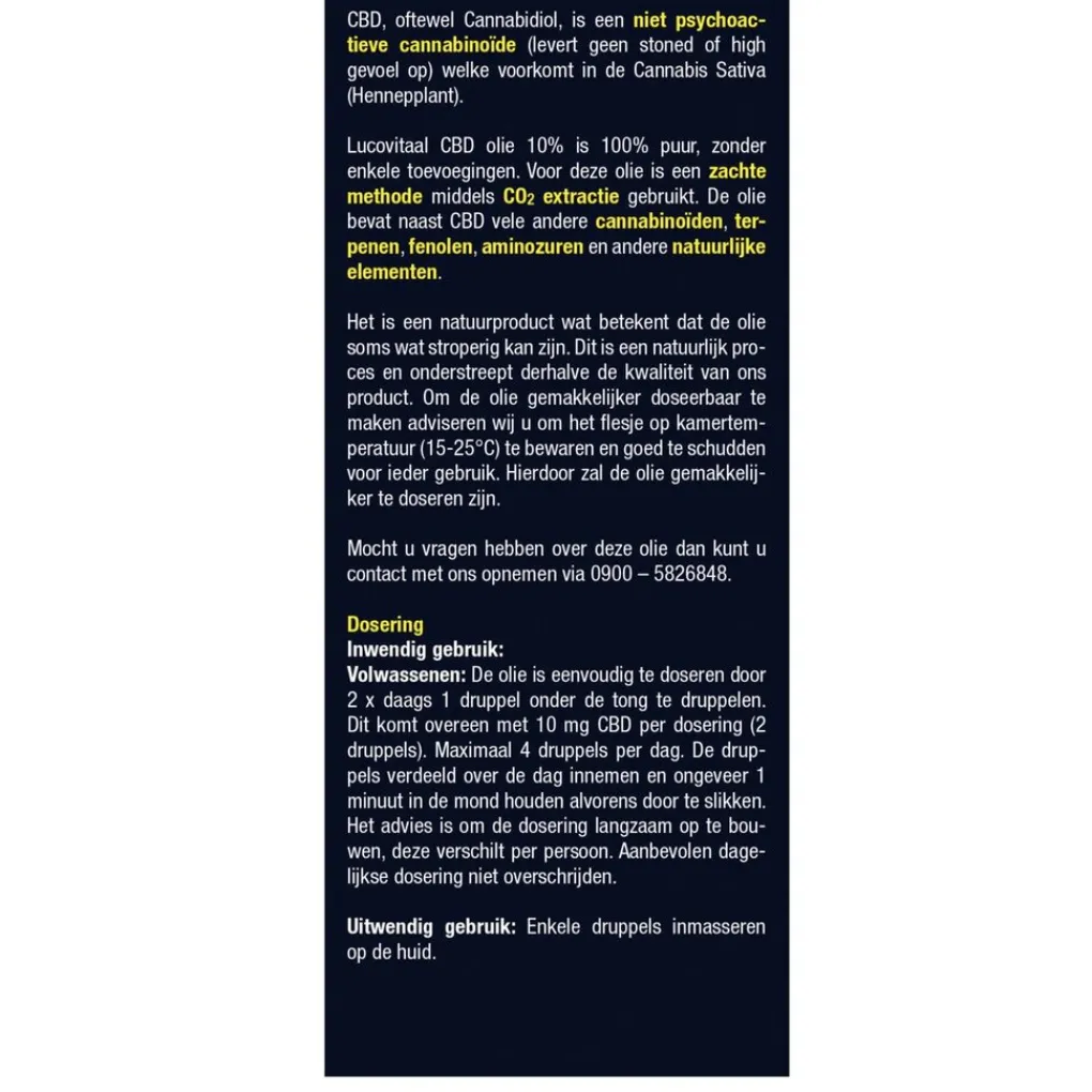 Lucovitaal CBD 10% CBD Olie New