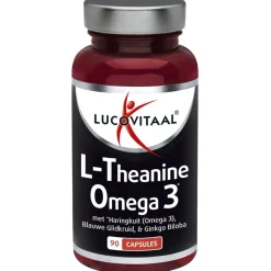 Lucovitaal L-Theanine Omega 3 Capsules New