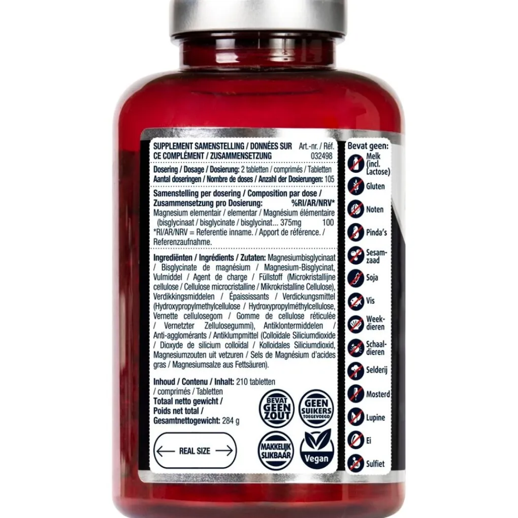 Lucovitaal Magnesium 375mg Bisglycinaat Tabletten New