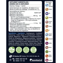 Lucovitaal Magnesium 400mg Forte Sachets New