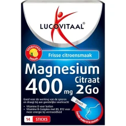 Lucovitaal Magnesiumcitraat 400Mg 2Go Sticks New