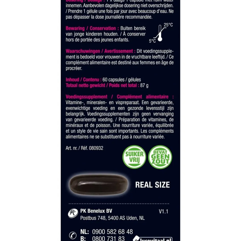 Lucovitaal Vruchtbaarheid Support Vrouw Capsules Hot