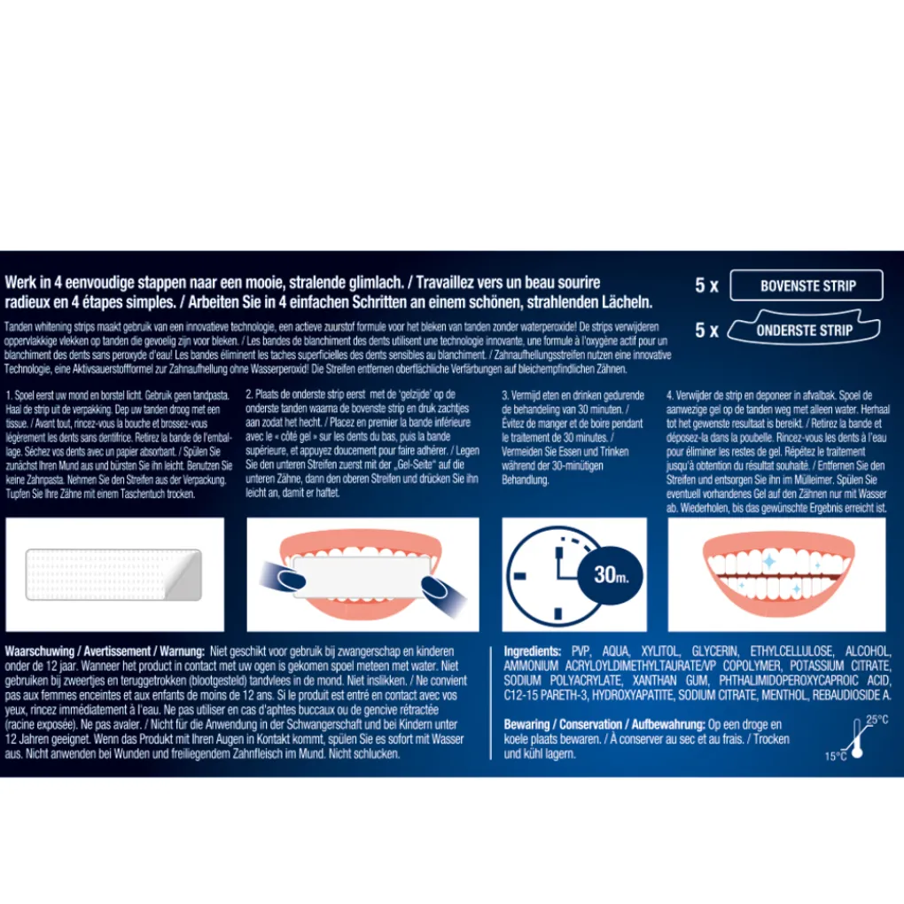 Lucovitaal Whitening Tandenstrips set strips New