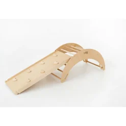 Luna Toys Naturel Houten Klimrek met Glijbaan Best