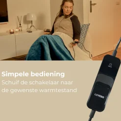 Luvego Elektrische Bovendeken Fleece Warmte deken Hot
