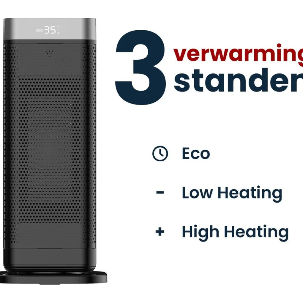 Luvego Elektrische Kachel Zwart Hot