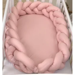 MamaLoes Amy Pure Roze 2-in-1 Babynest en Braided Bedbumper Online