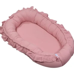 MamaLoes Soft Cotton Ruffle Licht Roze Babynest Outlet