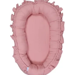 MamaLoes Soft Cotton Ruffle Licht Roze Babynest Outlet
