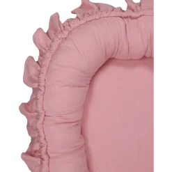 MamaLoes Soft Cotton Ruffle Licht Roze Babynest Outlet