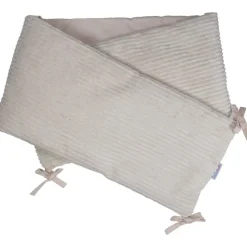 MamaLoes Velours Rib Beige 30 x 180 cm Bedbumper Clearance
