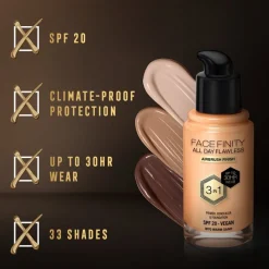 Max Factor Facefinity All Day Flawless W70 Warm Sand Foundation Outlet