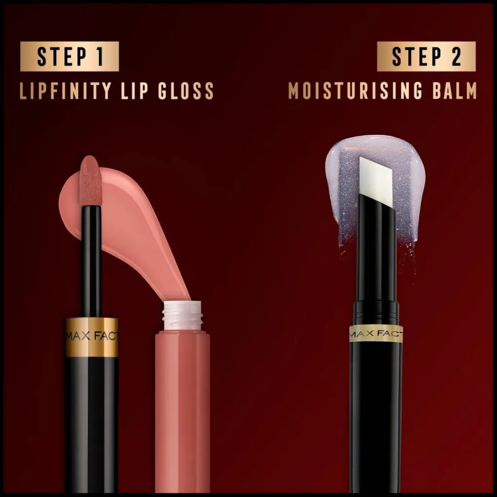 Max Factor Lipfinity Lip Colour 040 Vivacious 2-Step Longlasting Lipstick Best