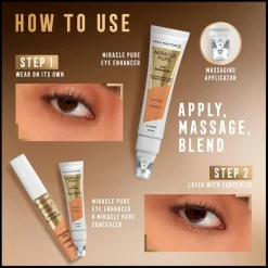 Max Factor Miracle Pure Cream Concealer 03 Peach Eye Enhancer Outlet
