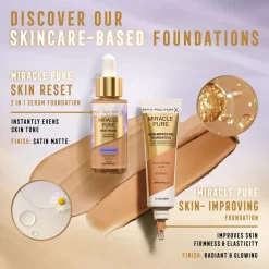 Max Factor Miracle Pure Skin Reset 85-90 Medium to Deep 2-in-1 Serum Foundation Sale