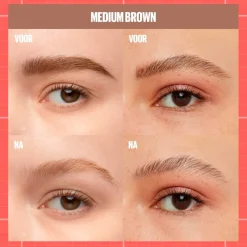 Maybelline New York Build-A-Brow 257 Medium Brown Wenkbrauwpotlood en -Gel Sale