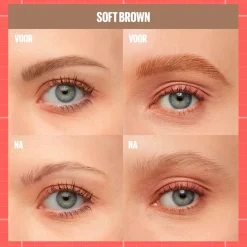 Maybelline New York Build-A-Brow 255 Soft Brown Wenkbrauwpotlood en -Gel Sale
